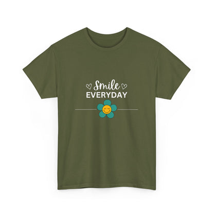 "Smile everyday" Unisex Cotton Tee