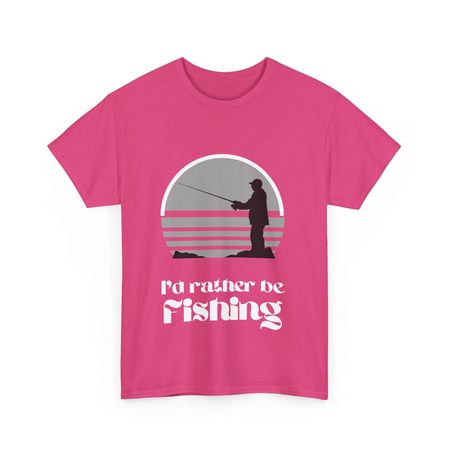 "I'd rather be fishing" Unisex Cotton Tee