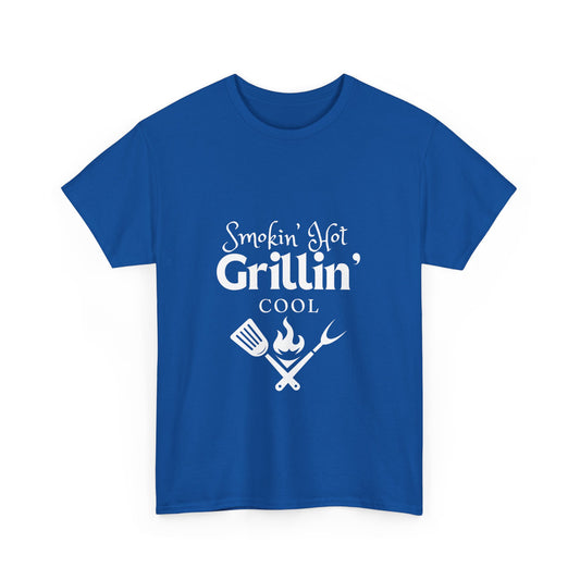 "Smokin' hot and grillin' cool." Unisex Cotton Tee