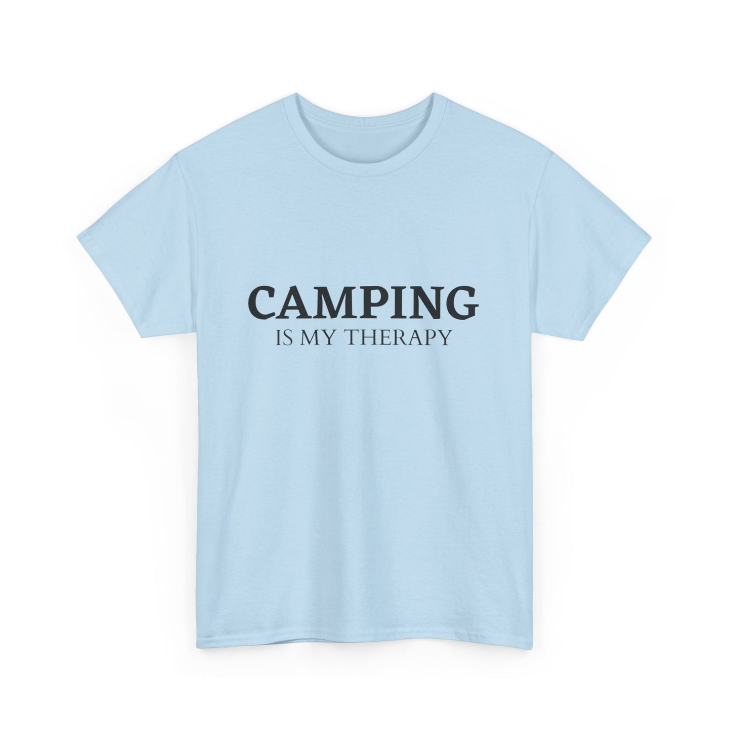 "Camping is my therapy" Unisex Cotton Tee