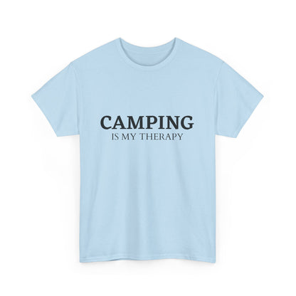 "Camping is my therapy" Unisex Cotton Tee