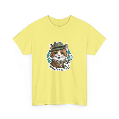 "Purrlock Holmes" Unisex Cotton Tee