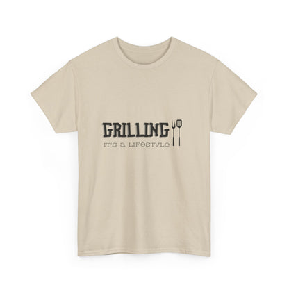 "Grilling: it's a lifestyle." Unisex Cotton Tee