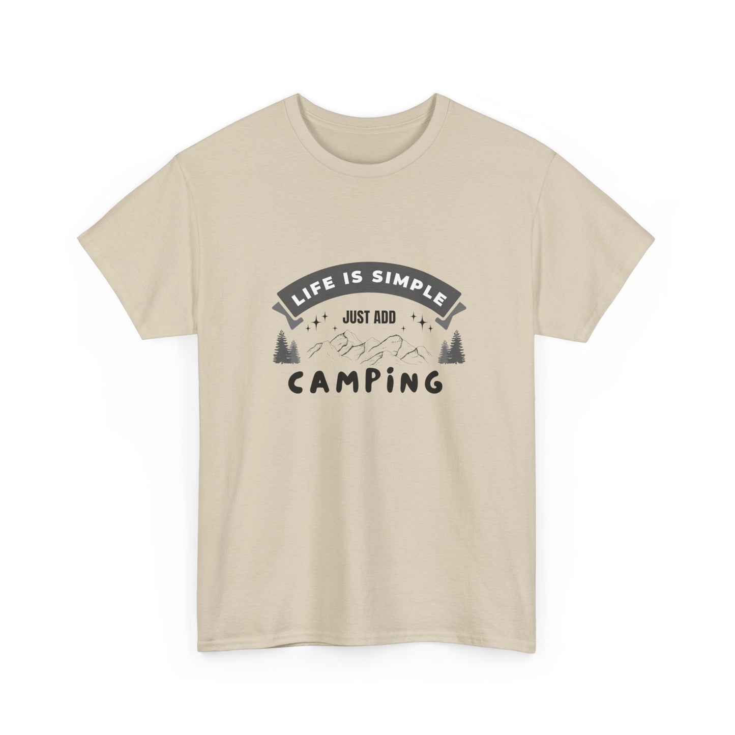 "Life is Simple, Just Add Camping" Unisex Cotton Tee