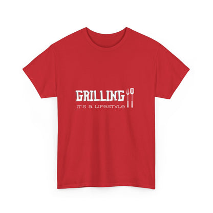 "Grilling: it's a lifestyle." Unisex Cotton Tee