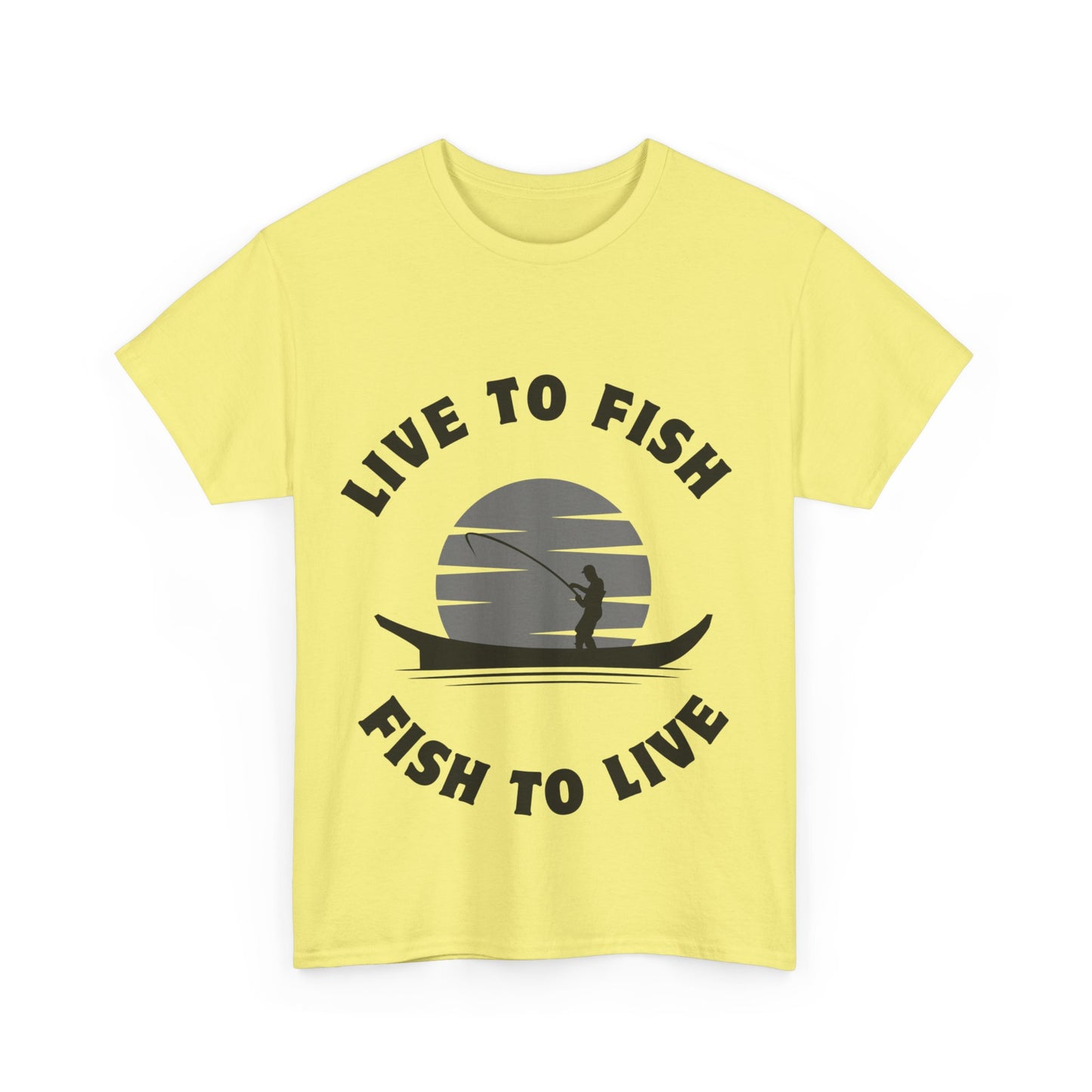 "Live to fish fish to live" Unisex Cotton Tee