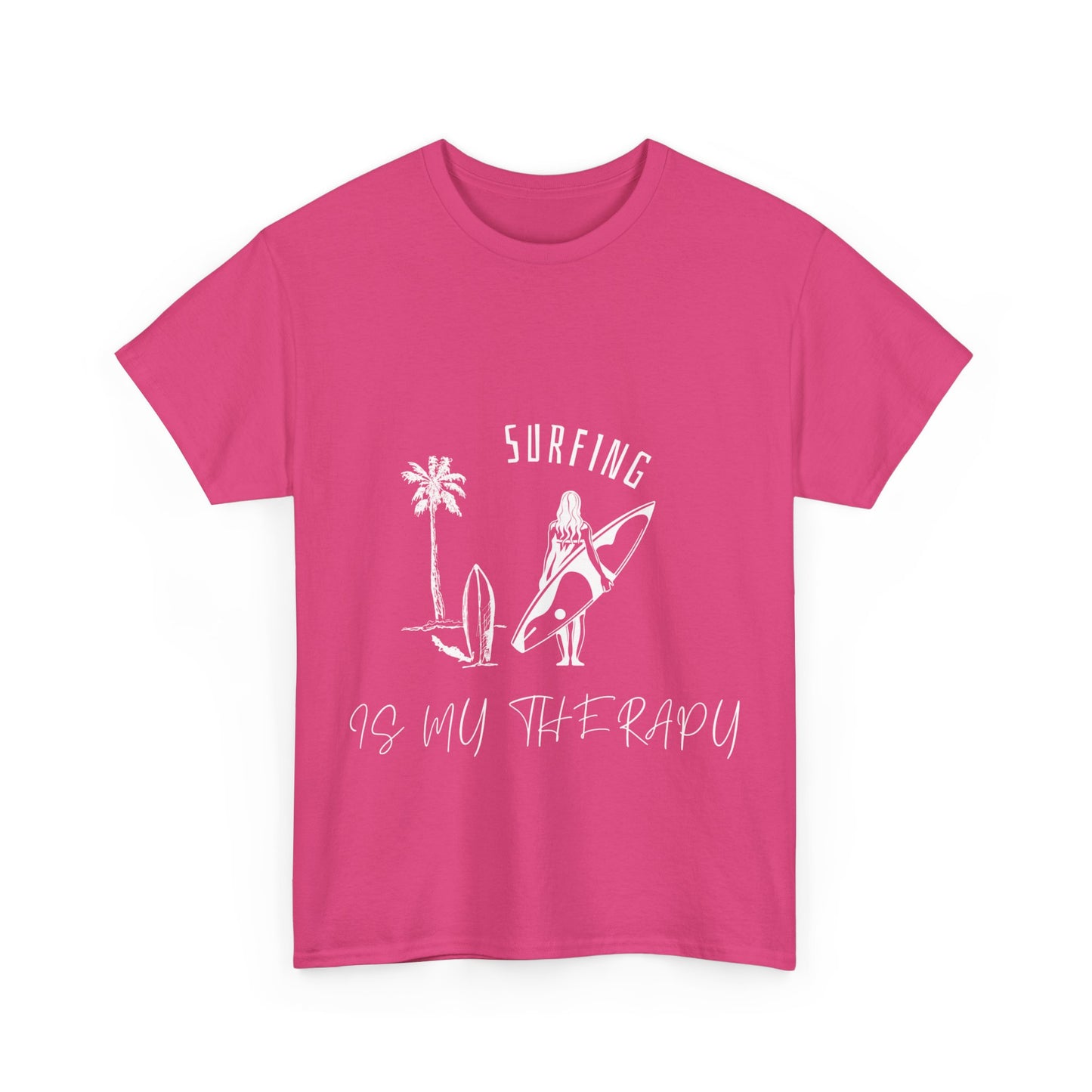 "Surfing is my therapy." Unisex Cotton Tee