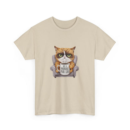 "Not a morning purr-son" Unisex Cotton Tee