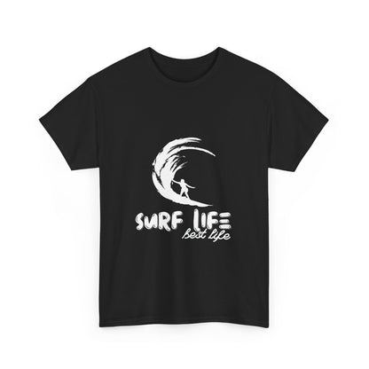 "Surf life, best life." Unisex Cotton Tee