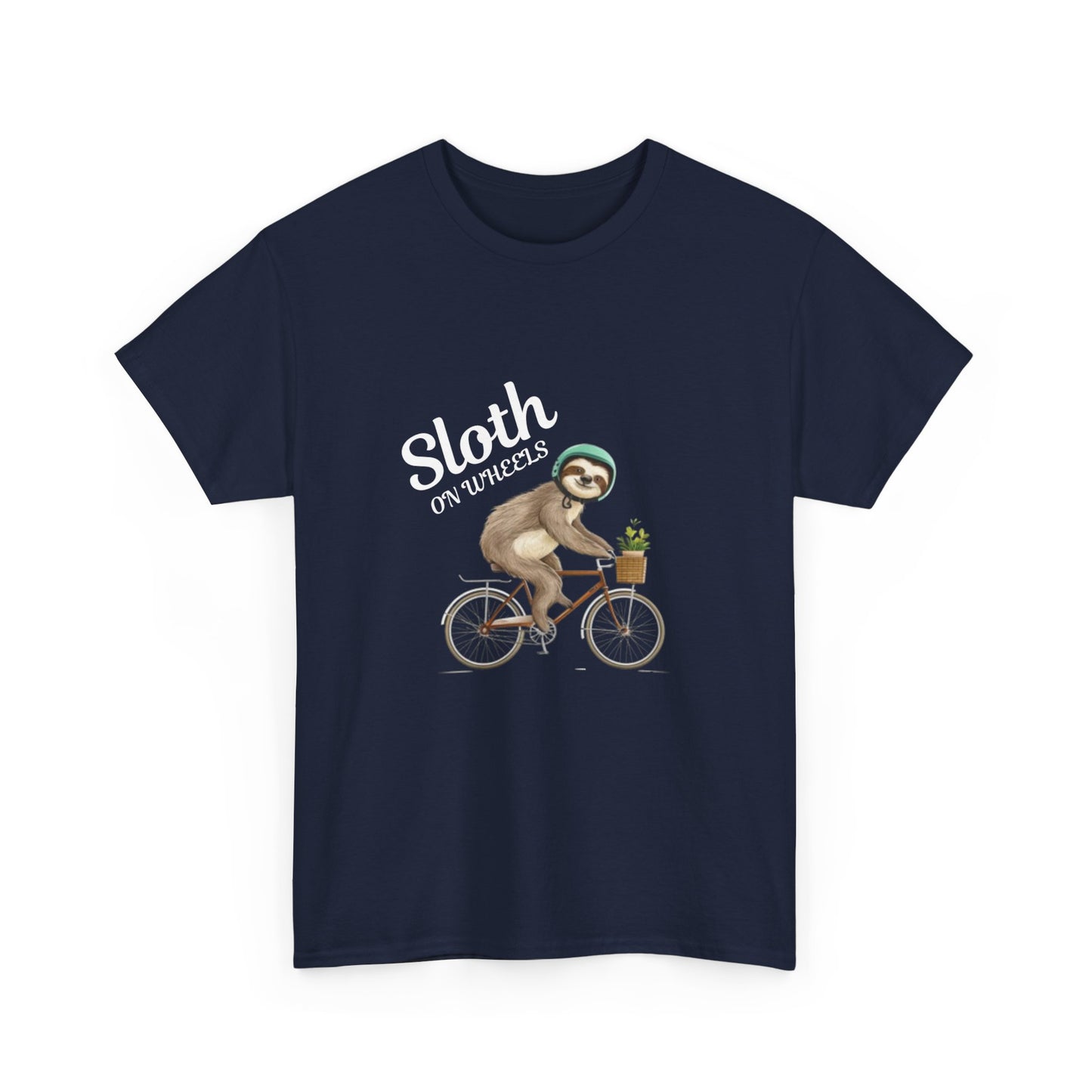 "Sloth on wheels" Unisex Cotton Tee