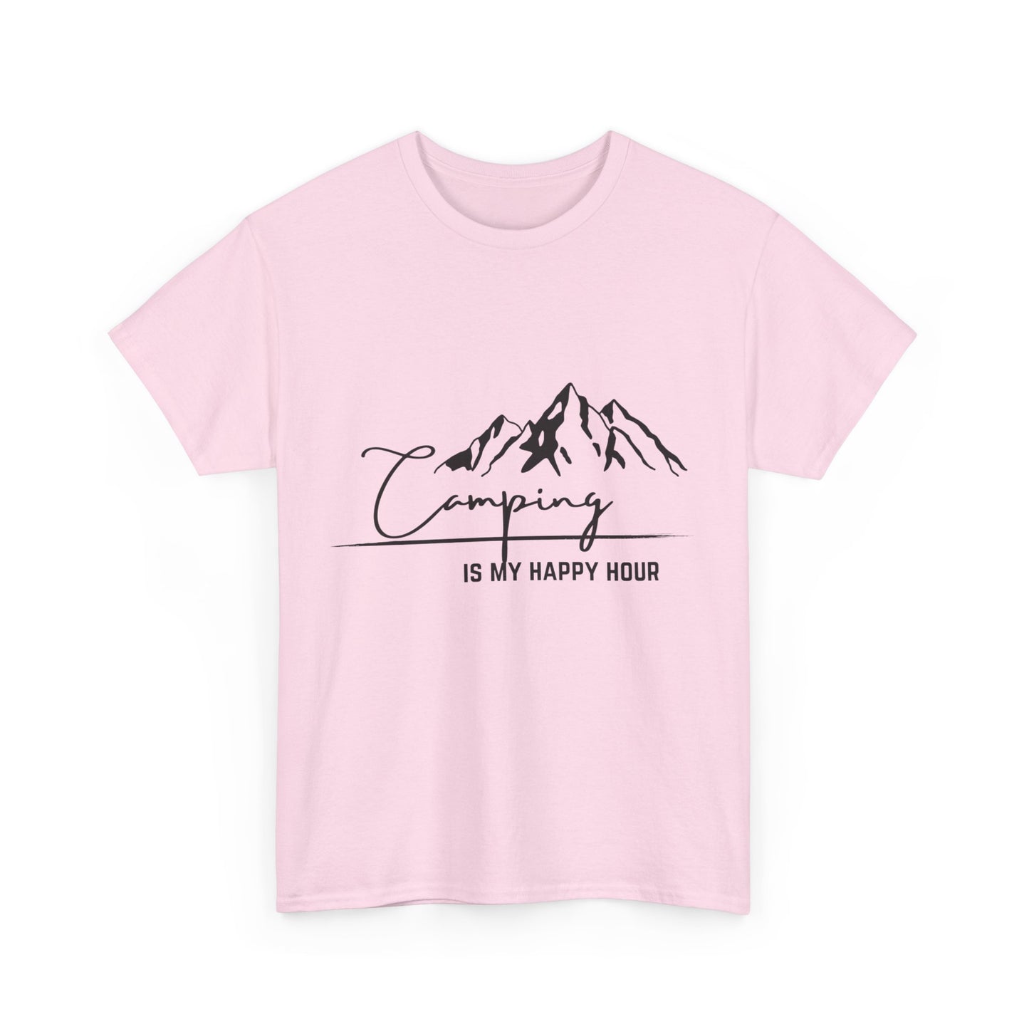 "Camping is My Happy Hour" Unisex Cotton Tee