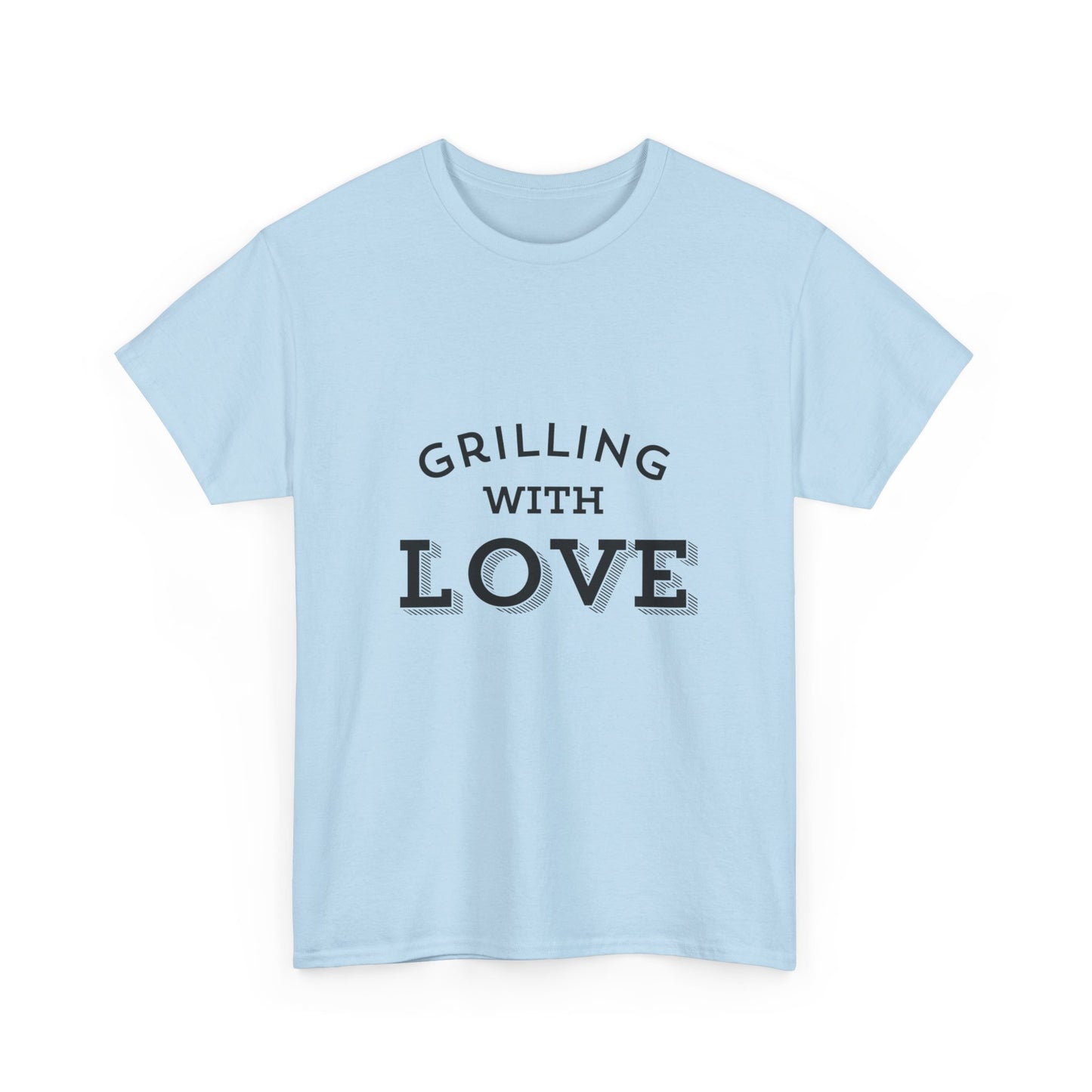 "Grilling with love." Unisex Cotton Tee