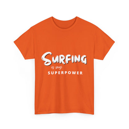 "Surfing is my superpower." Unisex Cotton Tee