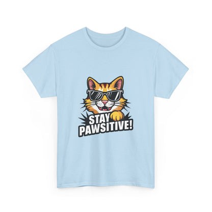 "Stay pawsitive" Unisex Cotton Tee