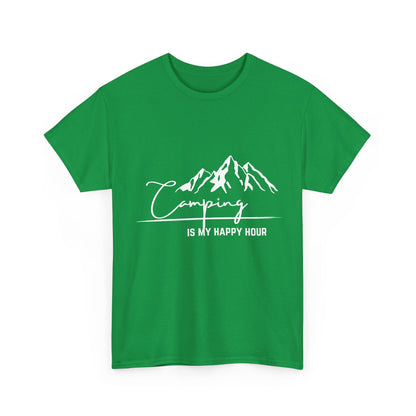 "Camping is My Happy Hour" Unisex Cotton Tee