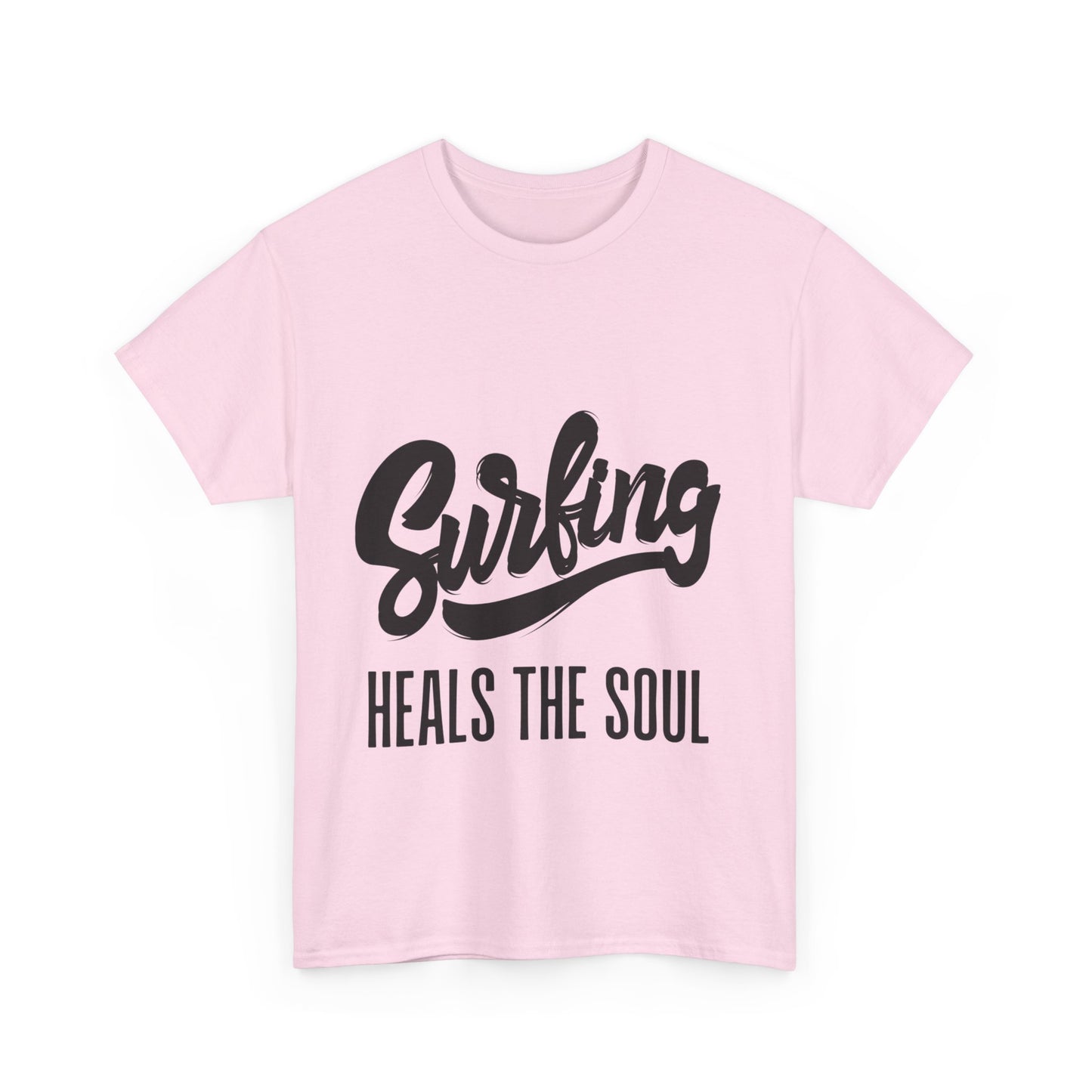 "Surfing heals the soul" Unisex Cotton Tee