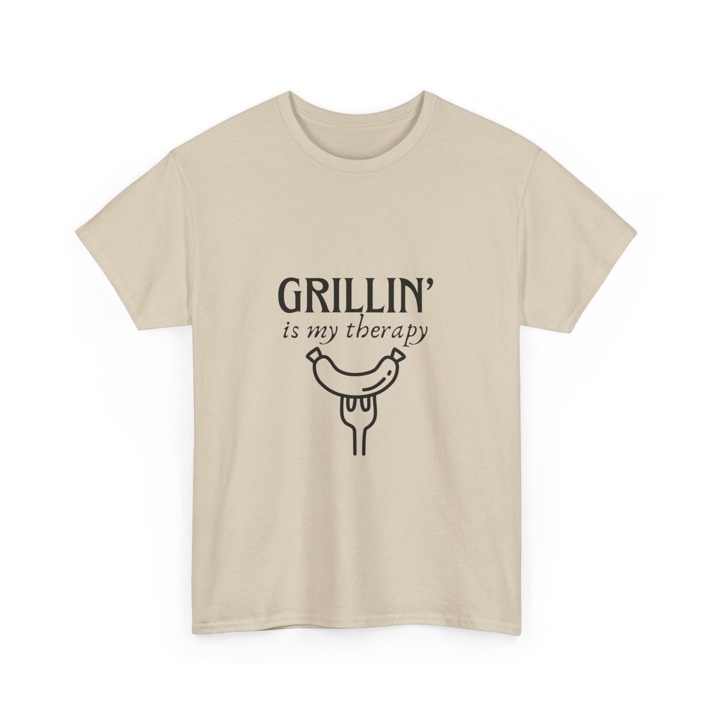 "Grillin' is my therapy." Unisex Cotton Tee