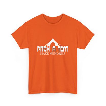 "Pitch a Tent, Make Memories" Unisex Cotton Tee