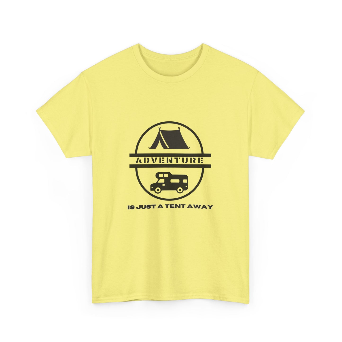 "Adventure is Just a Tent Away" Unisex Cotton Tee