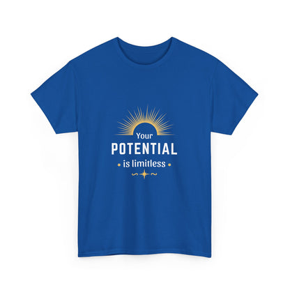 "Your potential is limitless" Unisex Cotton Tee