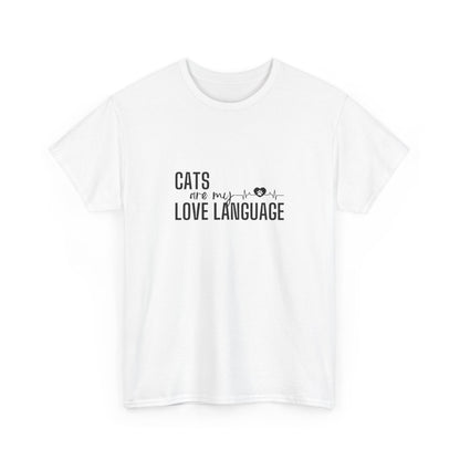 "Cats  are my love language" Unisex Cotton Tee