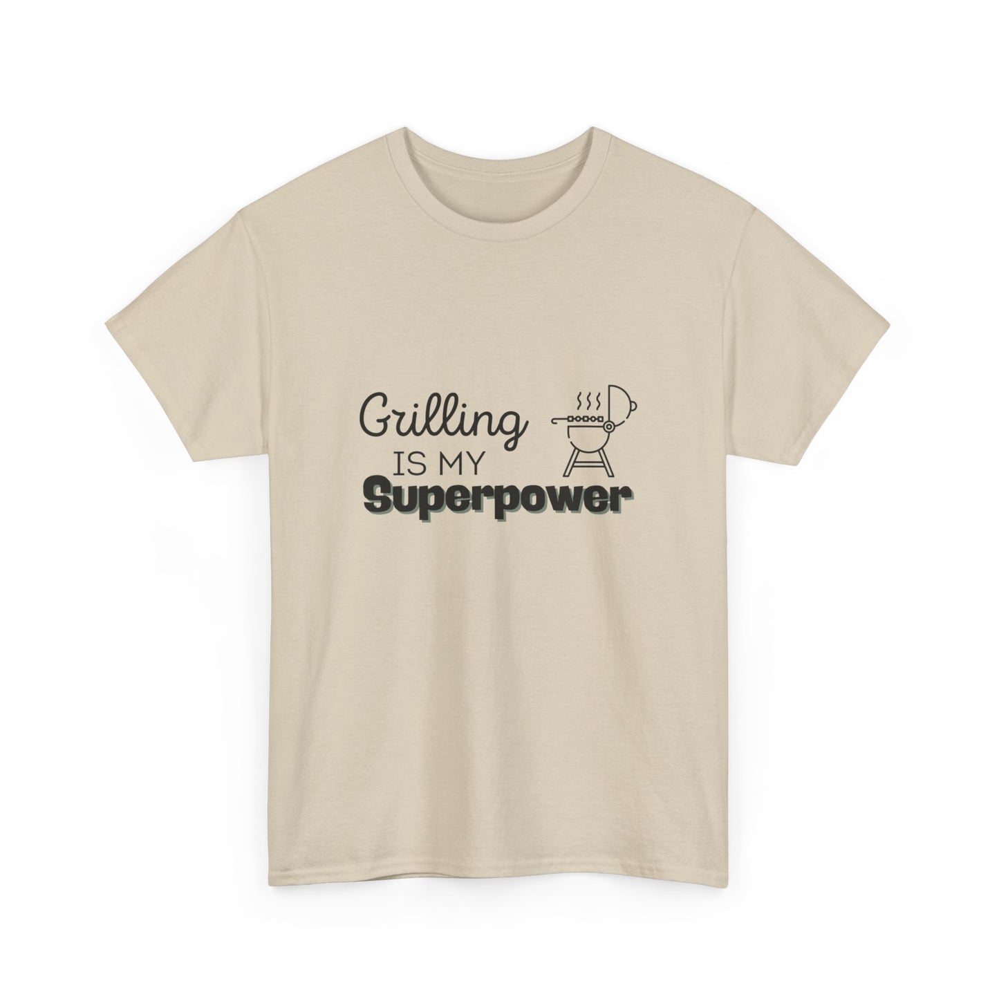 "Grilling is my superpower." Unisex Cotton Tee