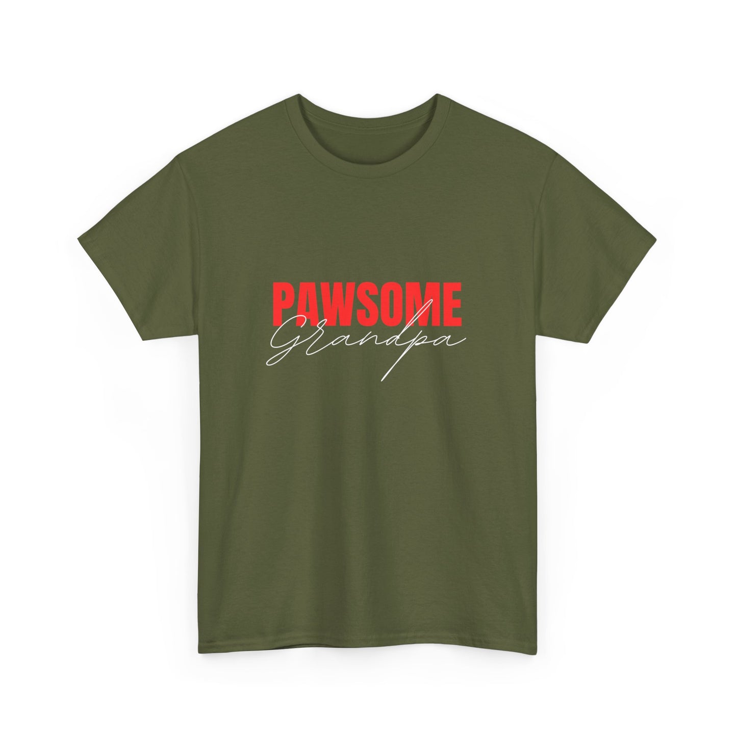 "Pawsome grandpa" Unisex Cotton Tee