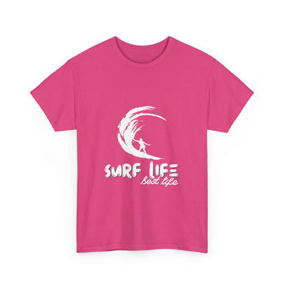 "Surf life, best life." Unisex Cotton Tee