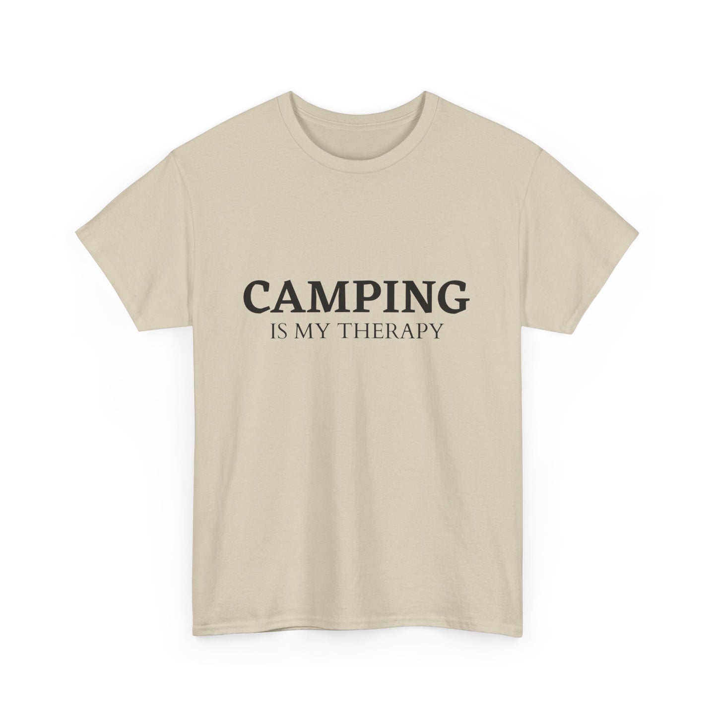 "Camping is my therapy" Unisex Cotton Tee