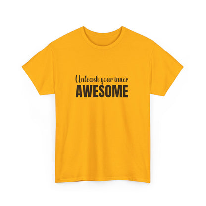 "Unleash your inner awesome" Unisex Cotton Tee