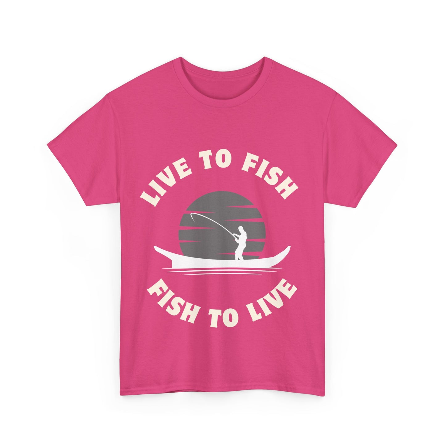 "Live to fish fish to live" Unisex Cotton Tee