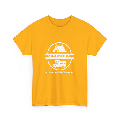 "Adventure is Just a Tent Away" Unisex Cotton Tee