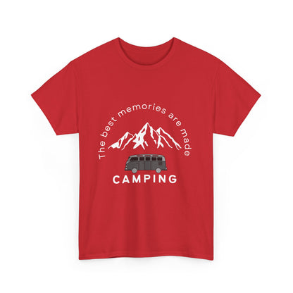 "The best memories are made camping" Unisex Cotton Tee