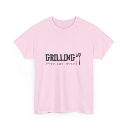 "Grilling: it's a lifestyle." Unisex Cotton Tee