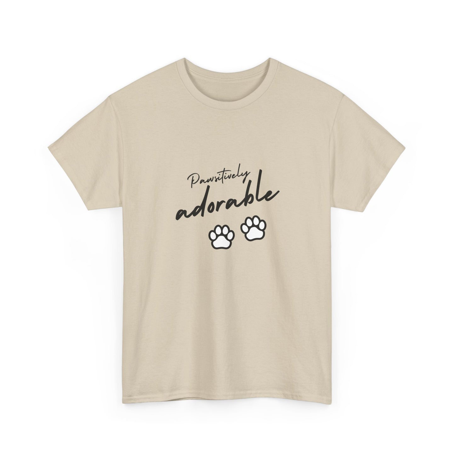 "Pawsitively adorable" Unisex Cotton Tee