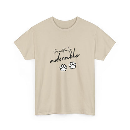 "Pawsitively adorable" Unisex Cotton Tee