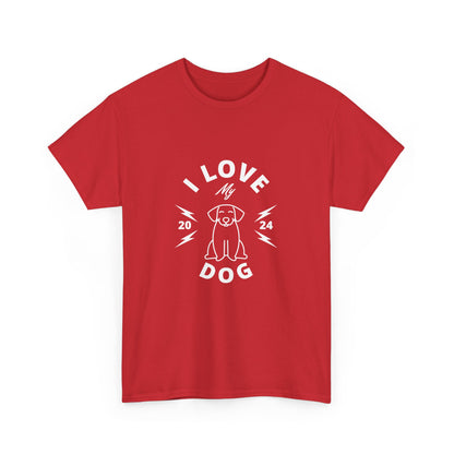 "I love my dog" Unisex Cotton Tee