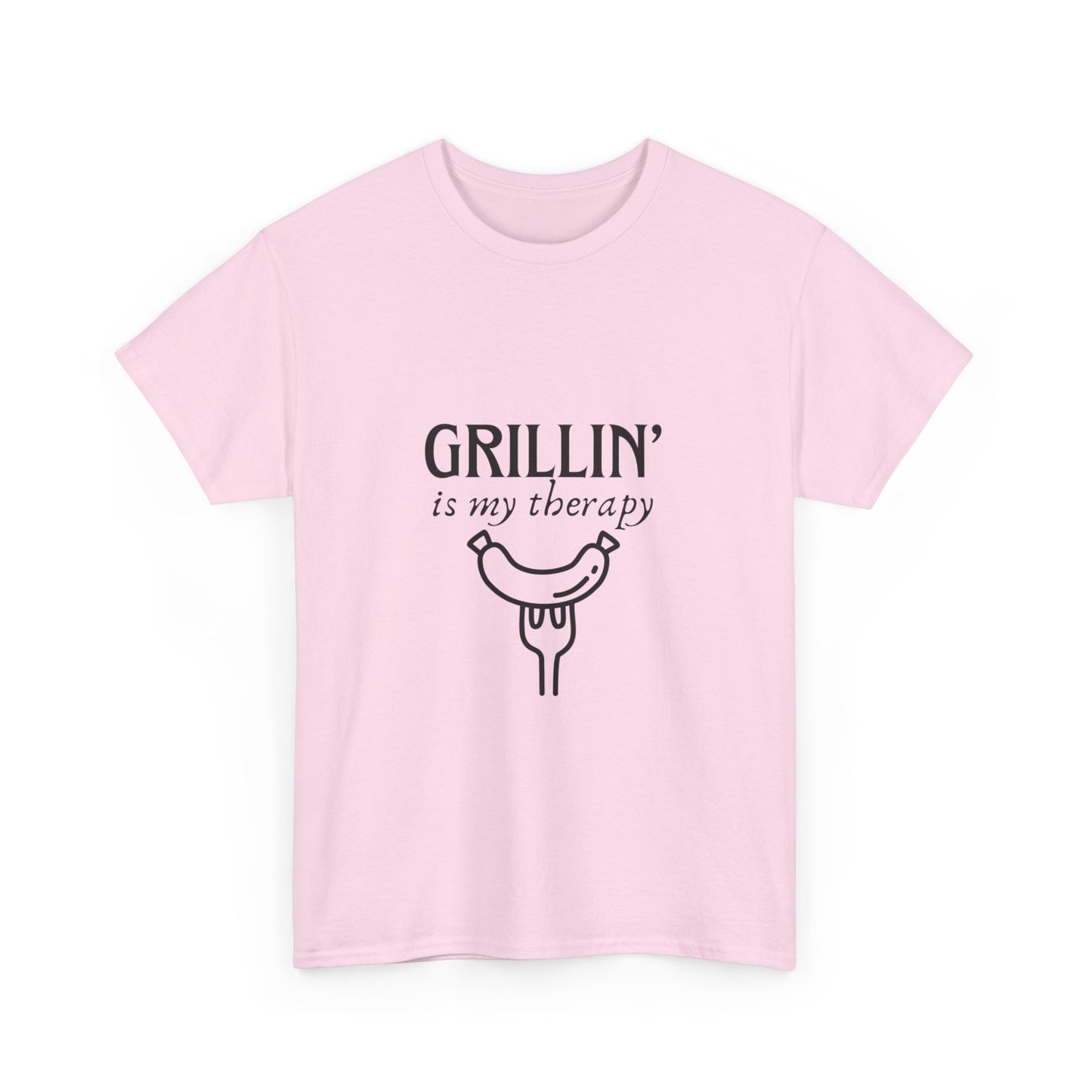 "Grillin' is my therapy." Unisex Cotton Tee