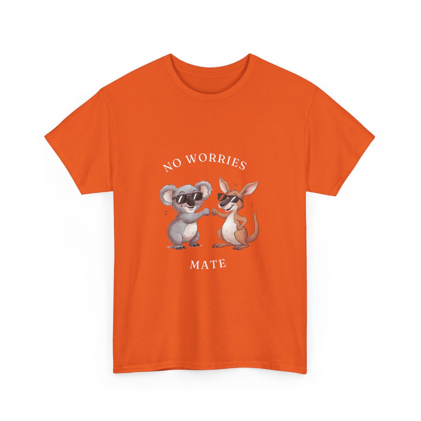 "No worries mate" Unisex Cotton Tee