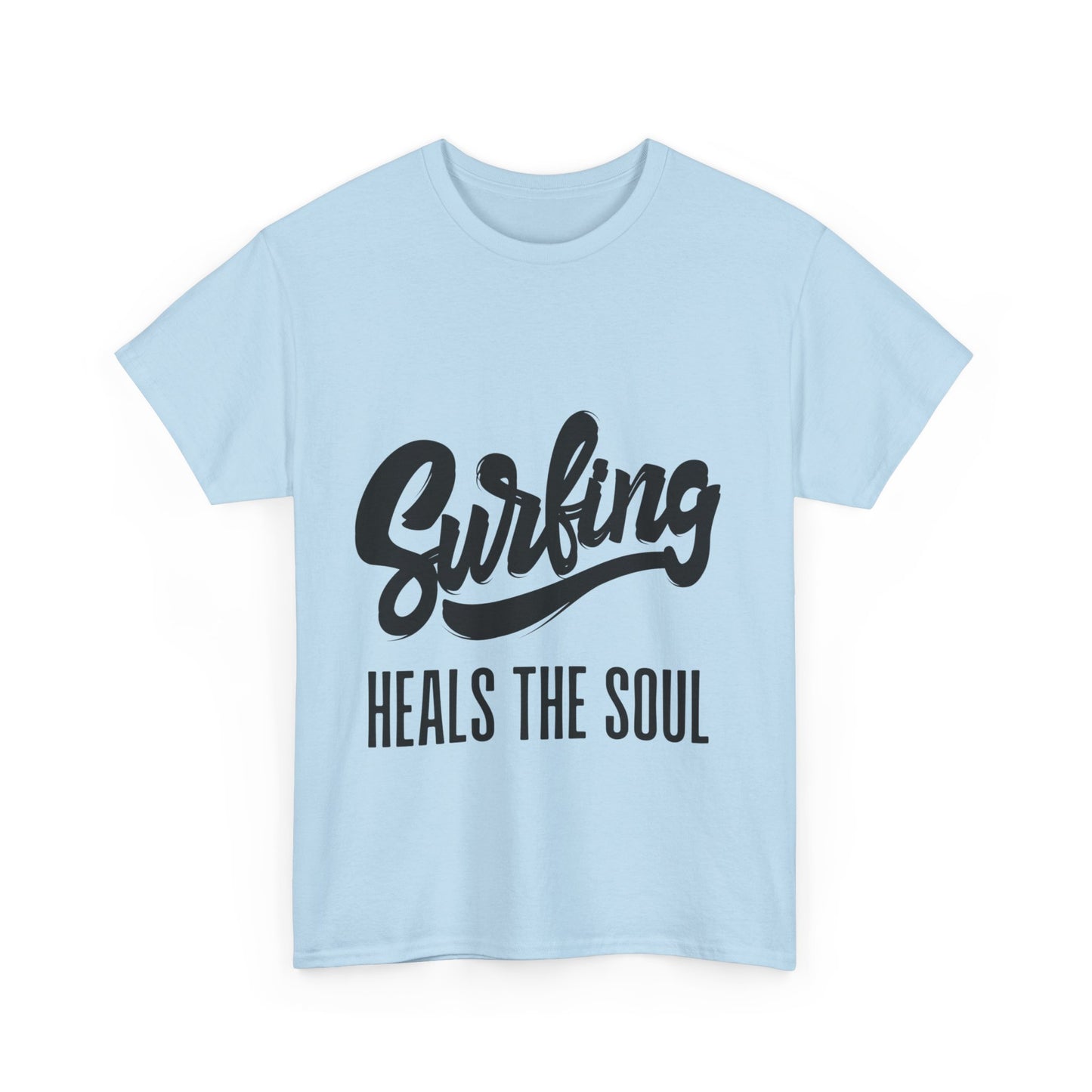 "Surfing heals the soul" Unisex Cotton Tee