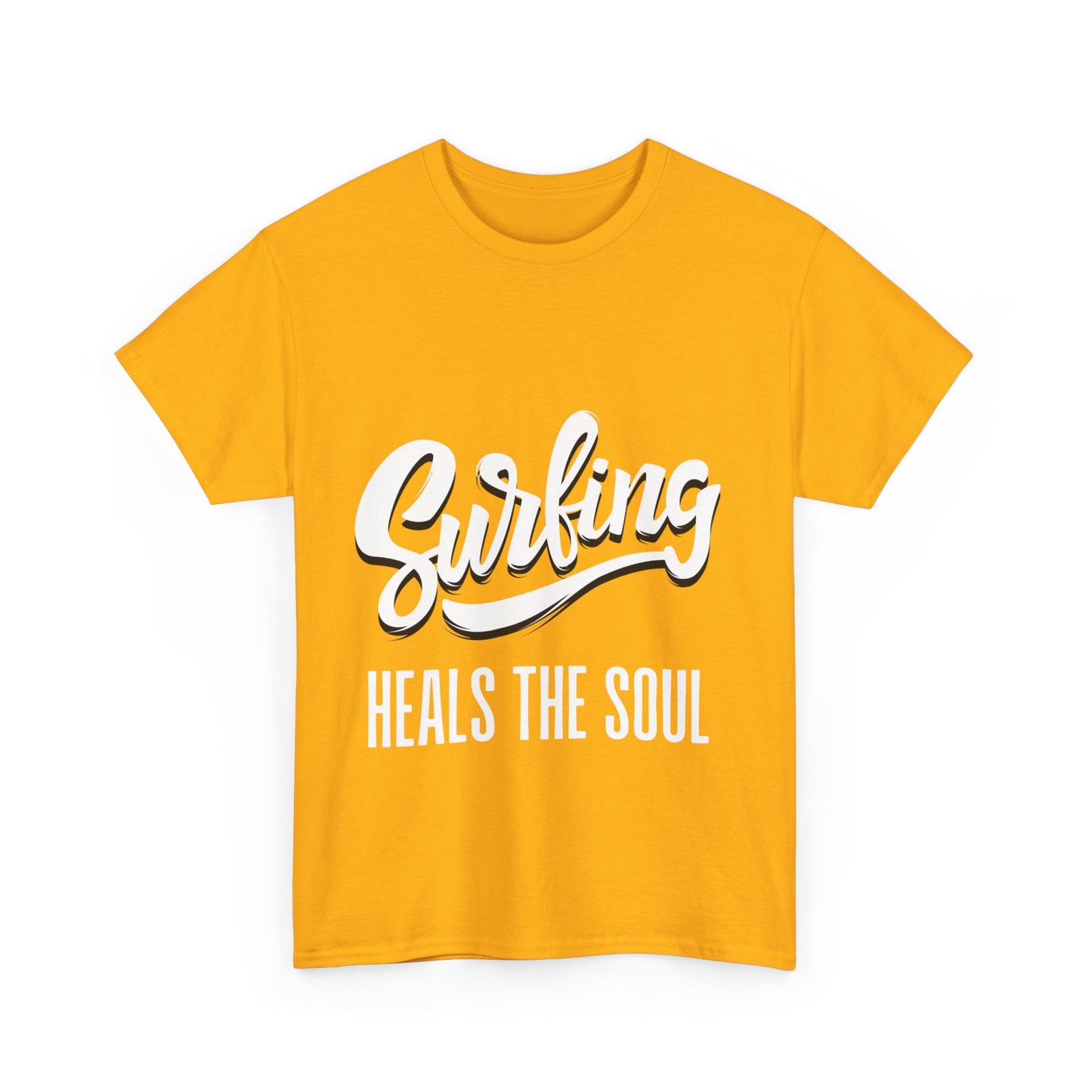 "Surfing heals the soul" Unisex Cotton Tee