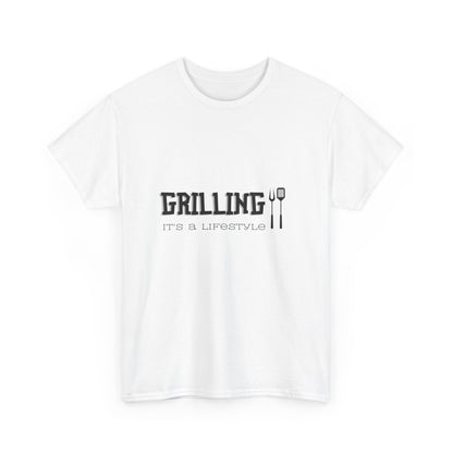 "Grilling: it's a lifestyle." Unisex Cotton Tee