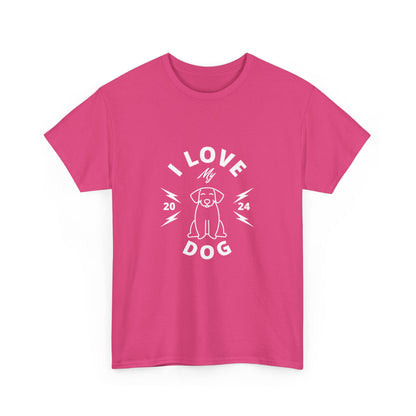 "I love my dog" Unisex Cotton Tee