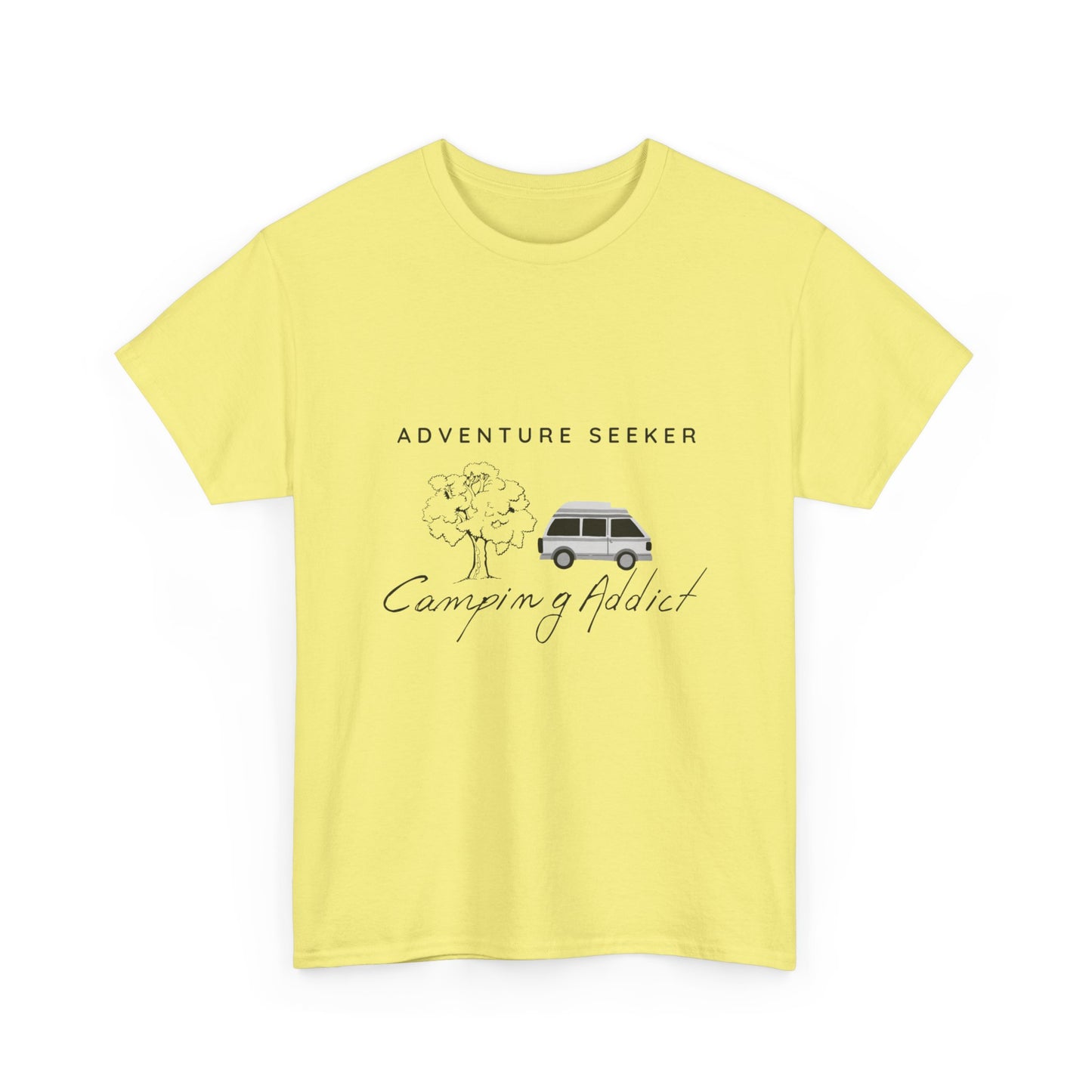 "Adventure Seeker: Camping Addict" Unisex Cotton Tee