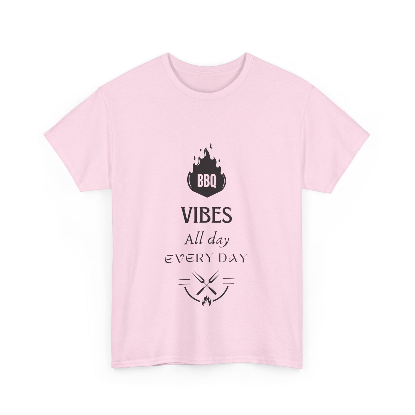 "BBQ vibes, all day, every day." Unisex Cotton Tee