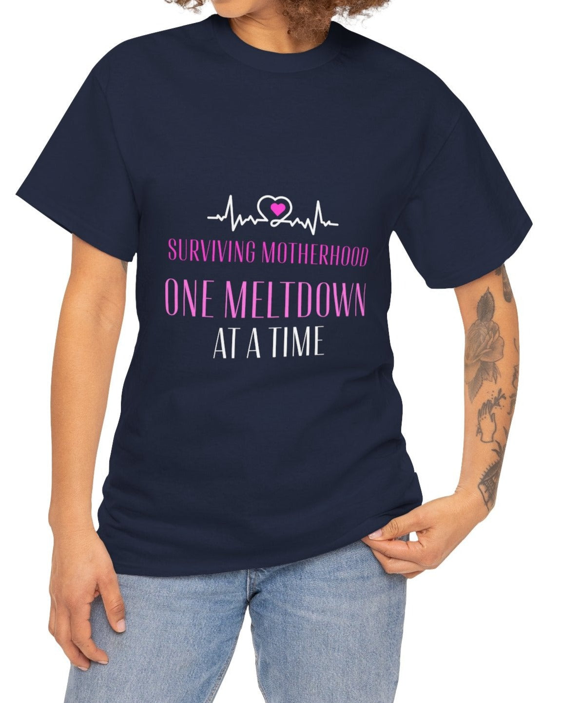 "Surviving motherhood one meltdown at a time" Unisex Tee