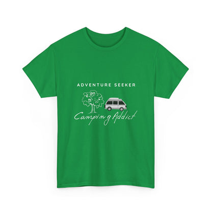 "Adventure Seeker: Camping Addict" Unisex Cotton Tee