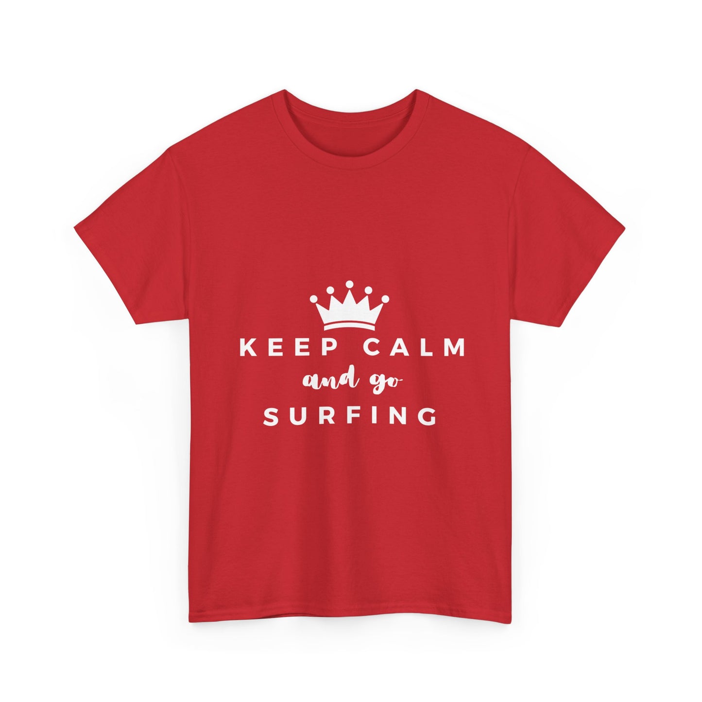 "Keep calm and go surfing" Unisex Cotton Tee