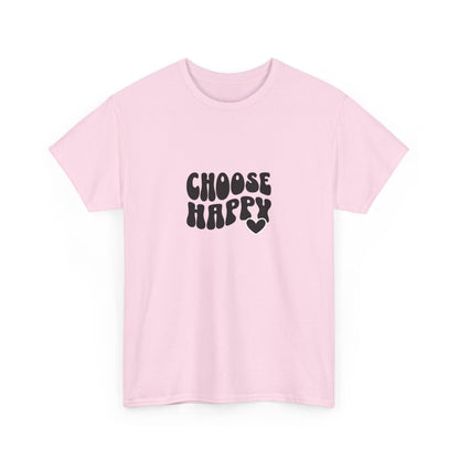 "Choose happy" Unisex Cotton Tee