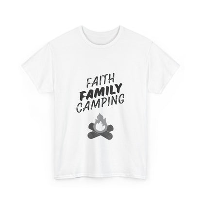 "Faith. Family. Camping" Unisex Cotton Tee